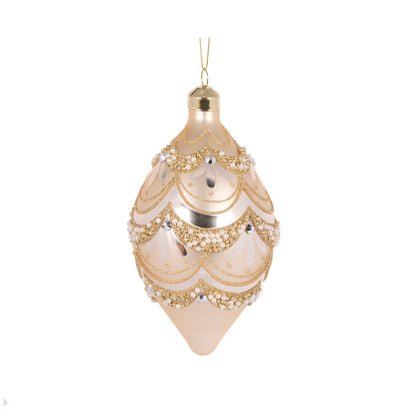 GOLD EMBELLISHED SCALLOP DROP BAUBLE