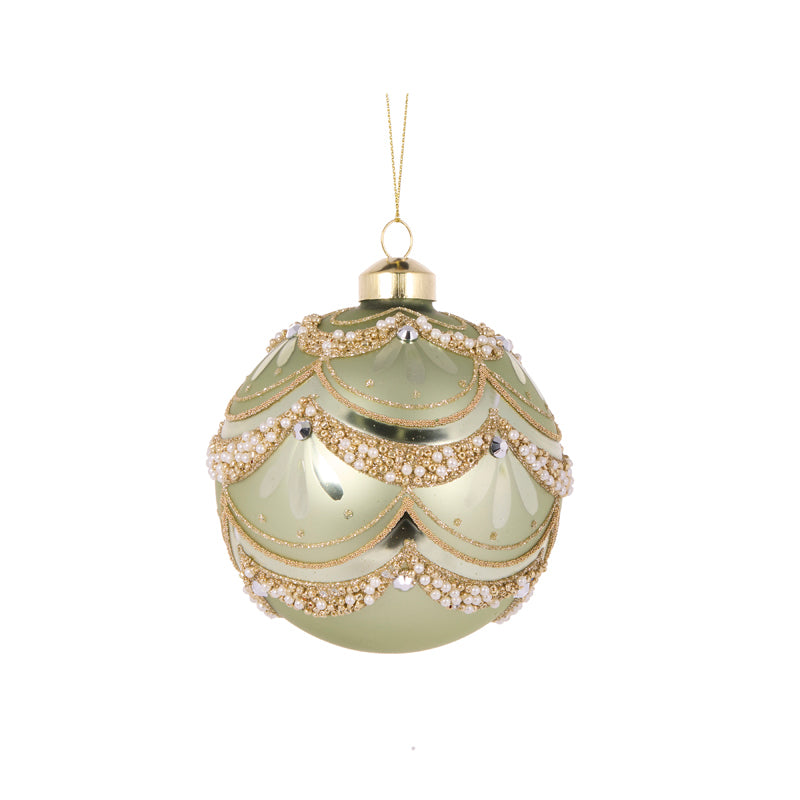 MINT EMBELLISHED SCALLOP BAUBLE