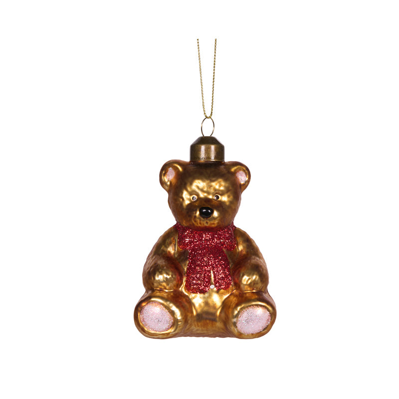 Retro Bear With Bow Ornament