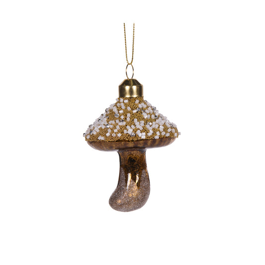 BROWN MUSHROOM ORNAMENT