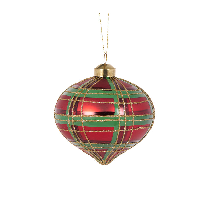 TRADITIONAL TARTAN ONION BAUBLE