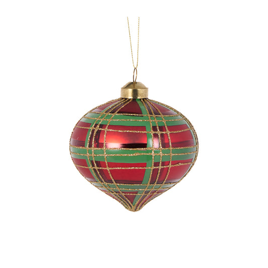 TRADITIONAL TARTAN ONION BAUBLE
