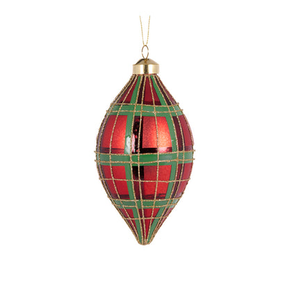 TRADITIONAL TARTAN DROP BAUBLE