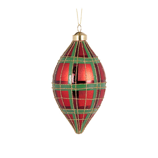 TRADITIONAL TARTAN DROP BAUBLE