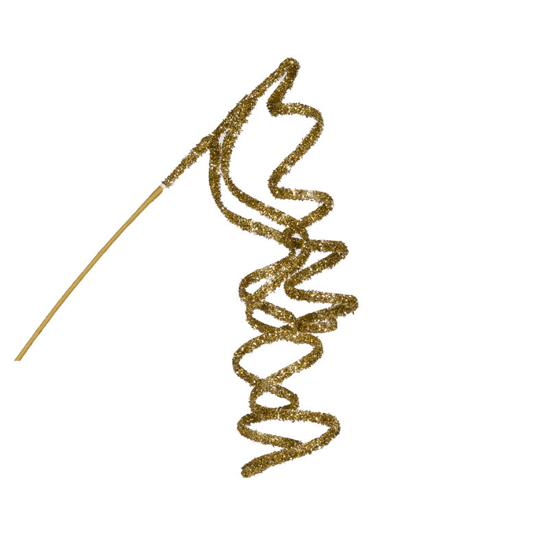 GOLD GLITTERED RIBBON SPRAY