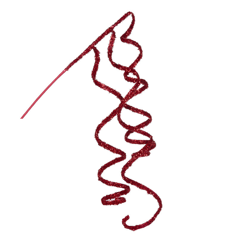 RED GLITTERED RIBBON SPRAY