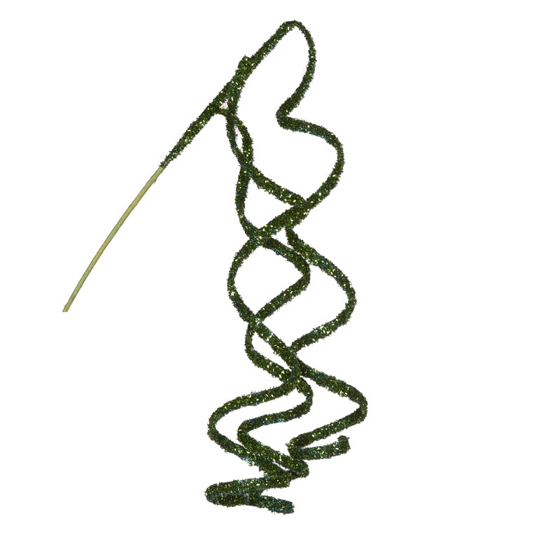 EMERALD GLITTERED RIBBON SPRAY