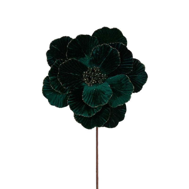 EMERALD SIMPLE LAYERED VELVET FLOWER