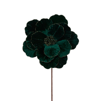 EMERALD SIMPLE LAYERED VELVET FLOWER
