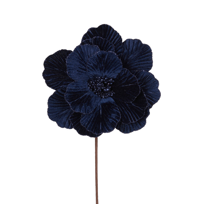 MIDNIGHT SIMPLE LAYERED VELVET FLOWER