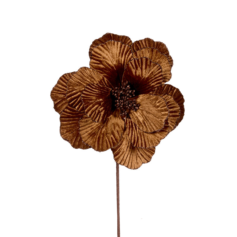 COPPER SIMPLE LAYERED VELVET FLOWER