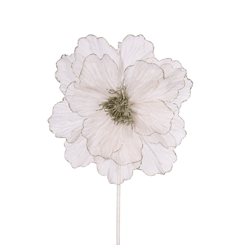SHEER PLATINUM RUFFLE POINSETTIA