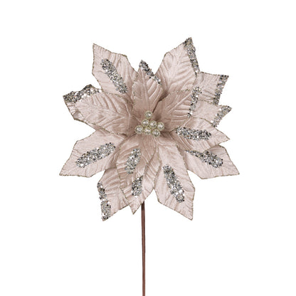 PLATINUM BEJEWELLED POINSETTIA