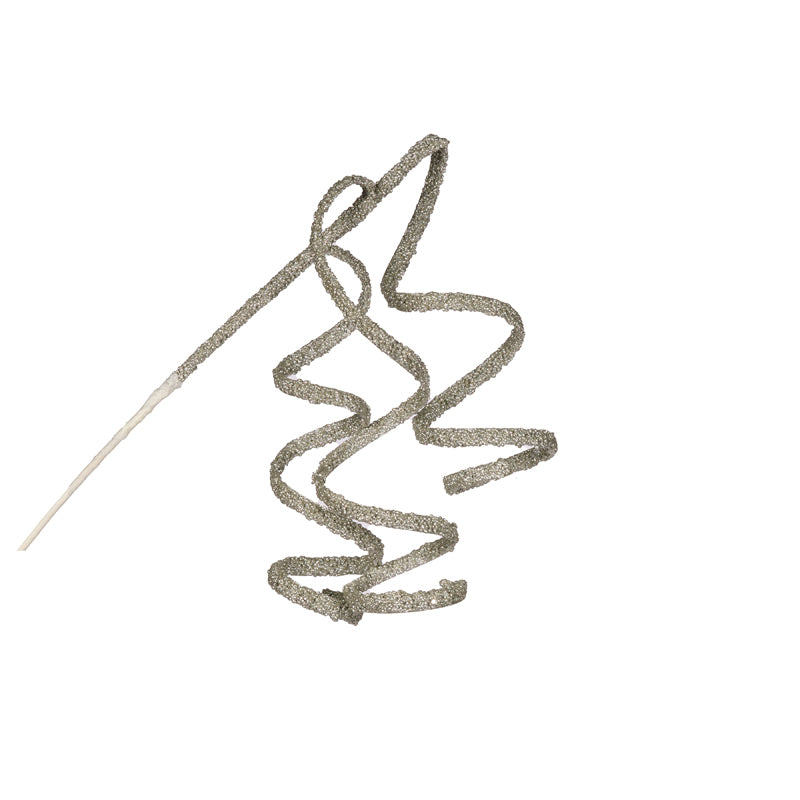 PLATINUM GLITTERED RIBBON SPRAY