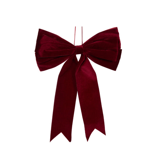 CLASSIC BURGUNDY BOW HANGING
