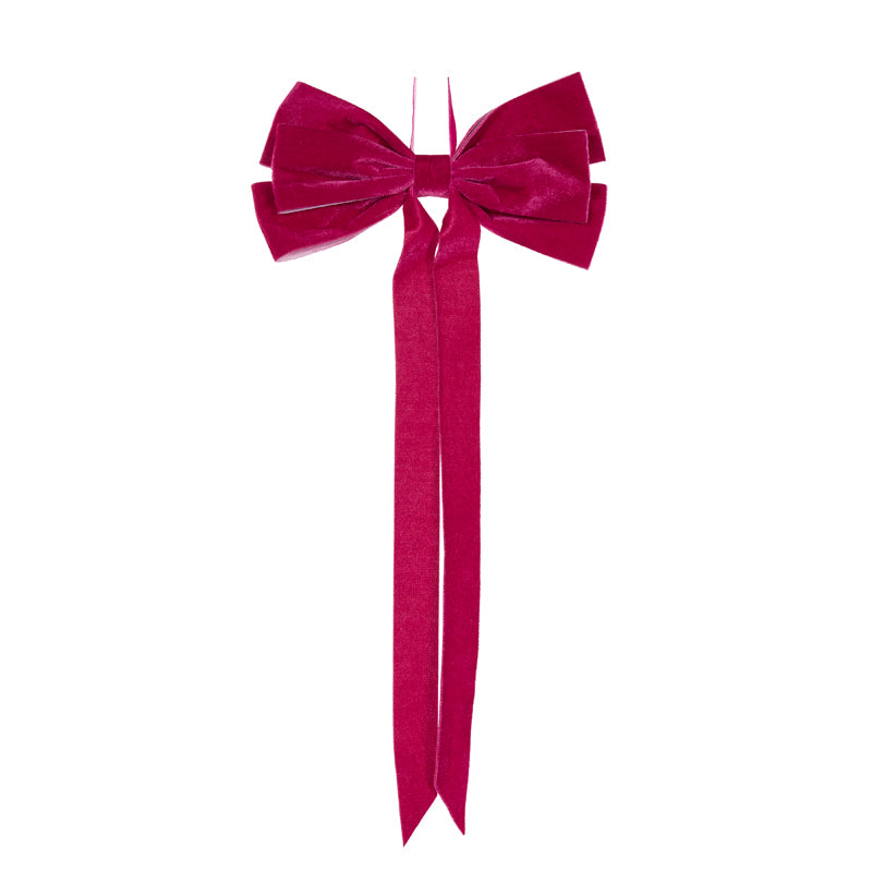 FUCHSIA LONG TAIL BOW HANGING