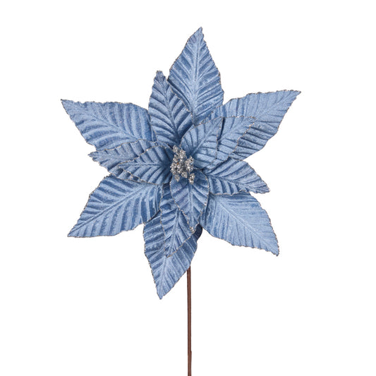 EMBOSSED BLUE POINSETTIA