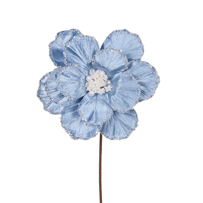 GLITTERED BLUE OPHELIA FLOWER
