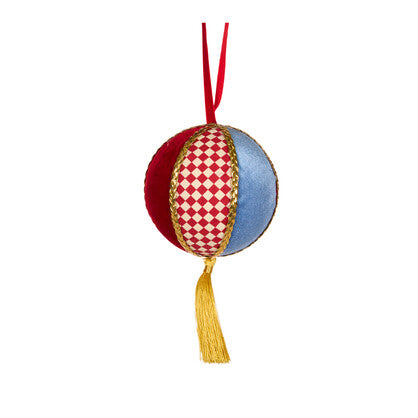 12cm Velvet Circus Bauble With Tassle