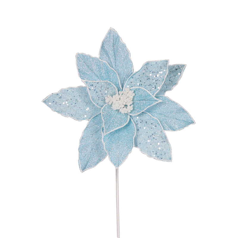 Frosted Blue Poinsettia