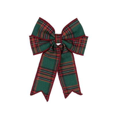 RED TARTAN DOUBLE BOW