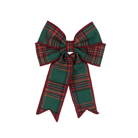 RED TARTAN DOUBLE BOW