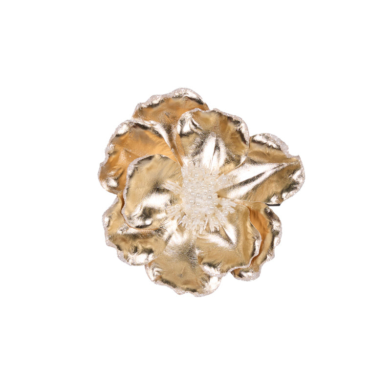 CHAMPAGNE FOILED MAGNOLIA CLIP