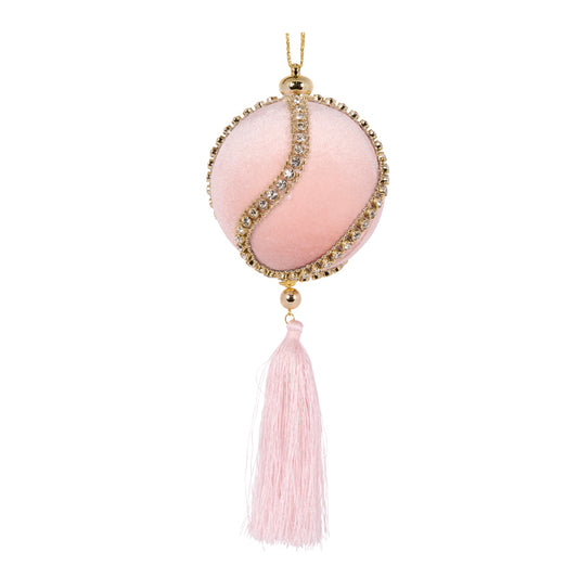 Blush Bejeweled Tassle Bauble