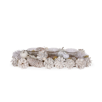 39 CM NORDIC FROST CENTREPIECE