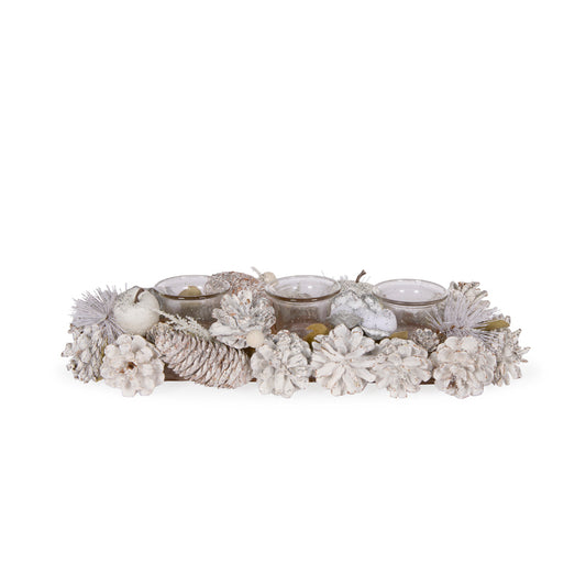 39 CM NORDIC FROST CENTREPIECE