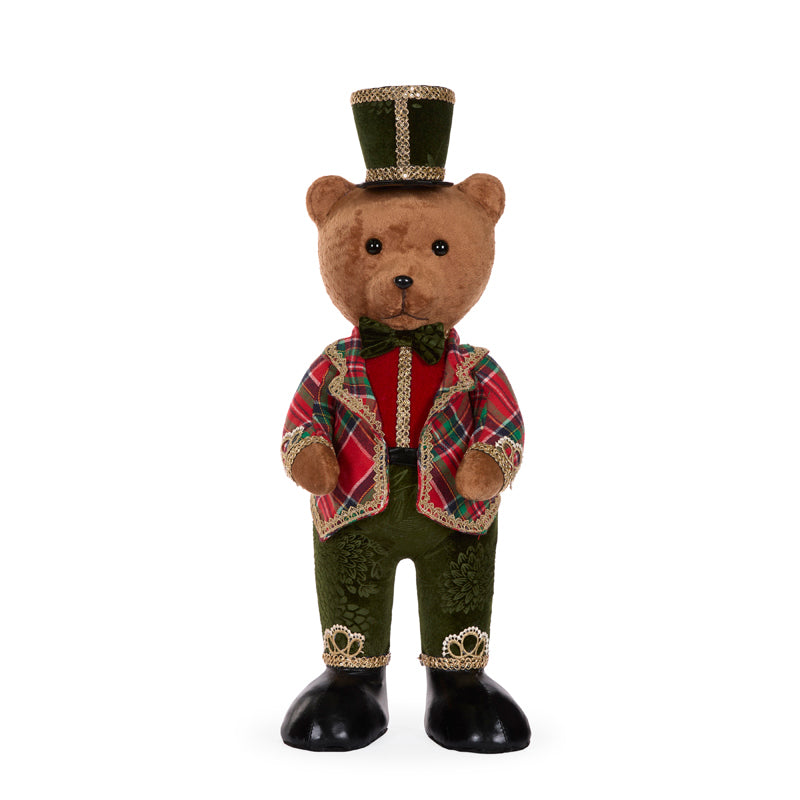 TRADITIONAL GREEN TARTAN MR BEAR