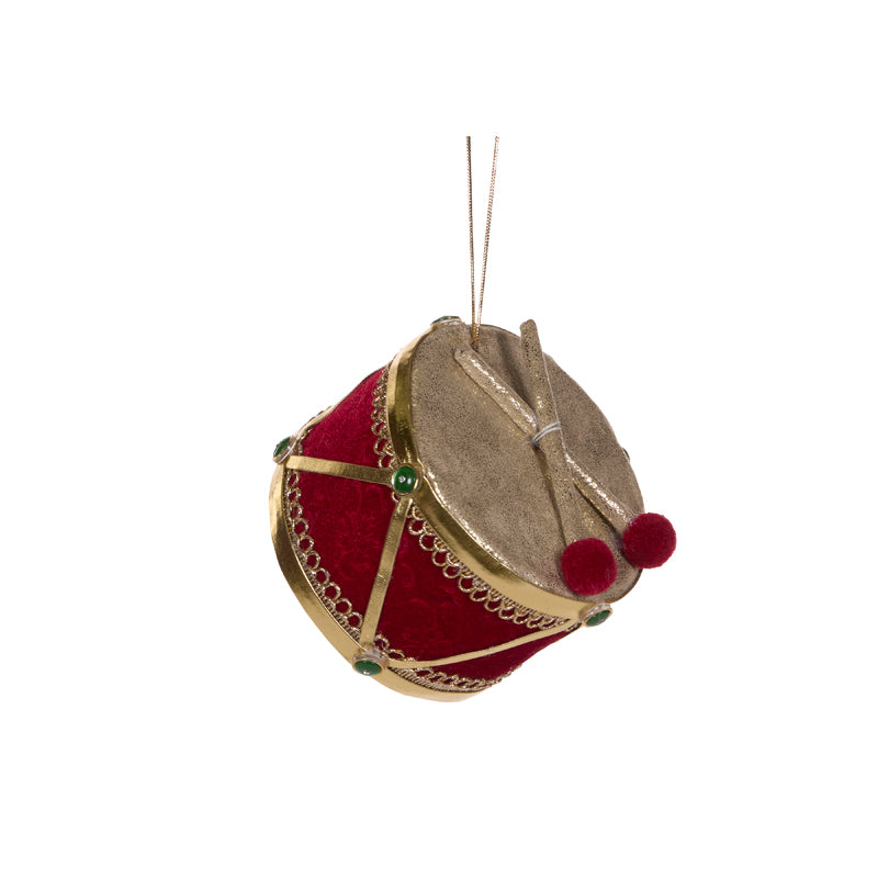 HANGING RED VELVET DRUM