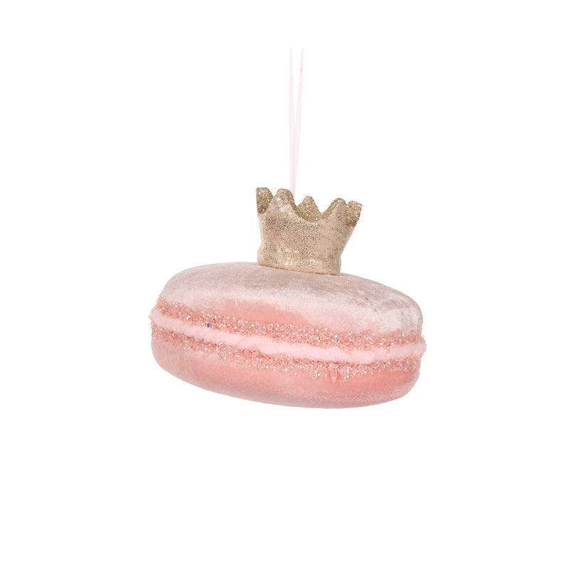 LARGE PALE PINK MACARON WITH CROWN