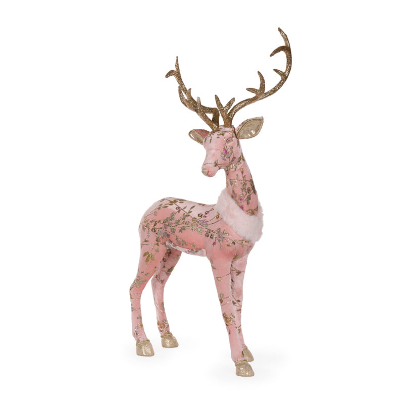 STANDING FLORAL LACE REINDEER