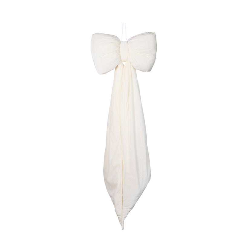 WHITE ELONGATED BOW