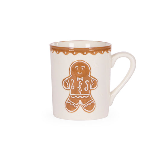 WHITE GINGERBREAD MAN MUG