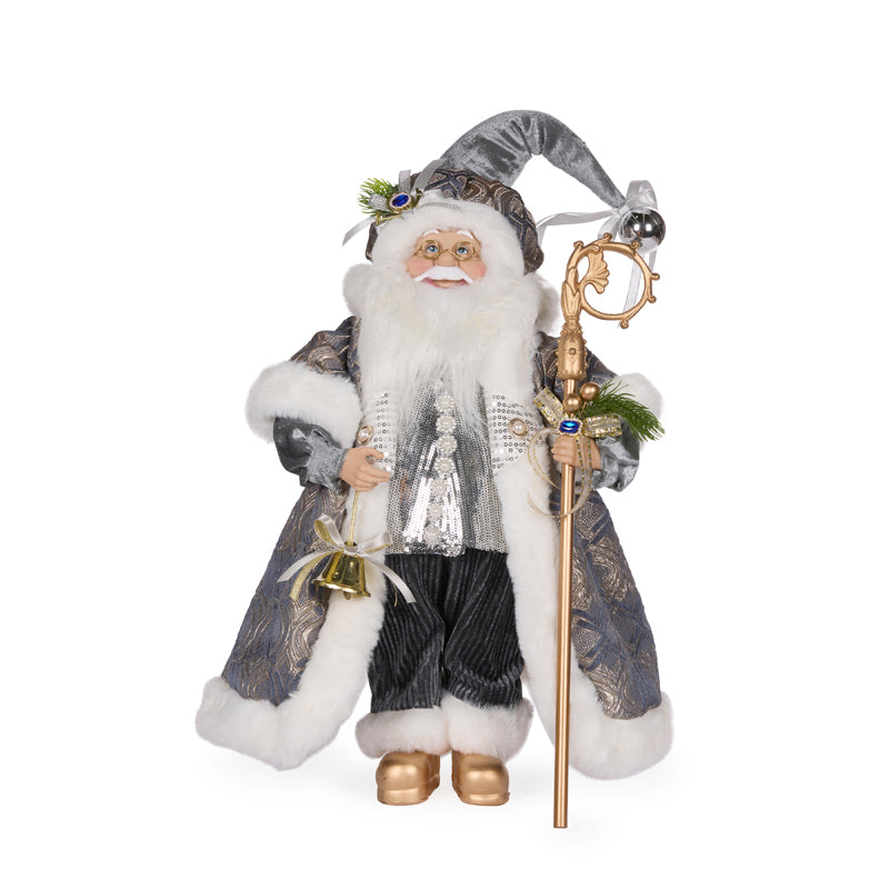 50 CM BLUE FABRIC SANTA