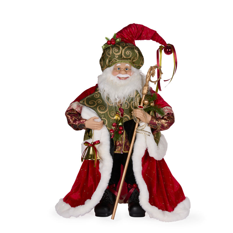 65 CM TRADITIONAL FABRIC SANTA
