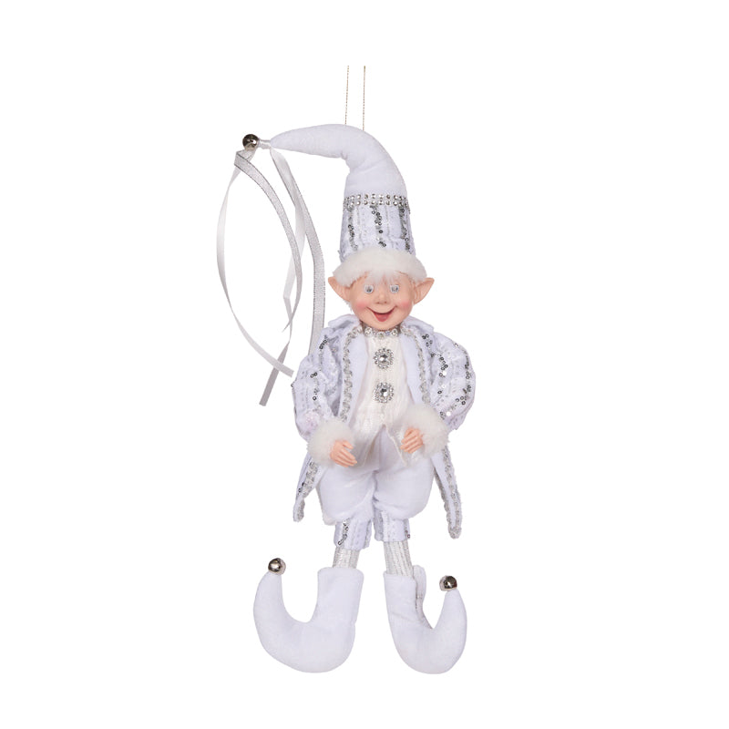40 CM SILVER FABRIC ELF