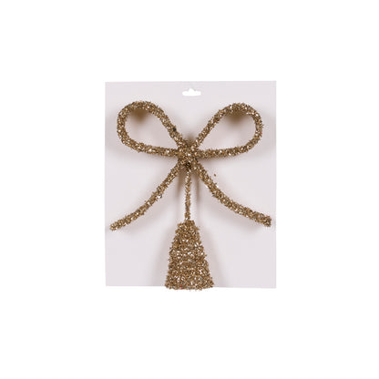 CHAMPAGNE BOW TREE TOPPER