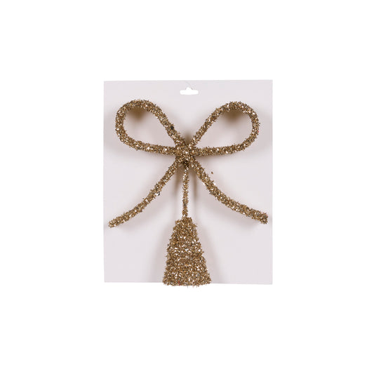CHAMPAGNE BOW TREE TOPPER