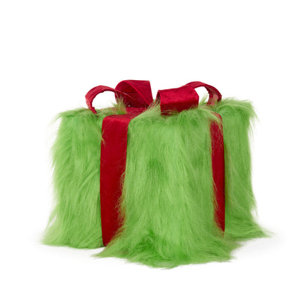 Set/3 Shaggy Green Presents