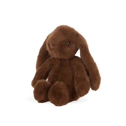Holly & Ivy chocolate brown plush bunny with long ears, cosy Christmas soft toy