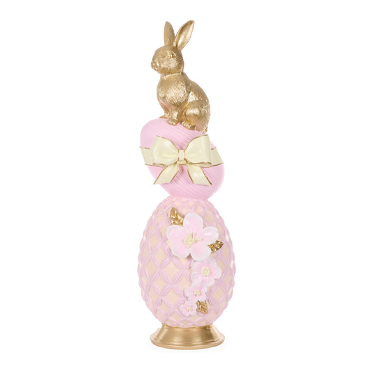 LUXE PINK FLORAL EGG TOPIARY