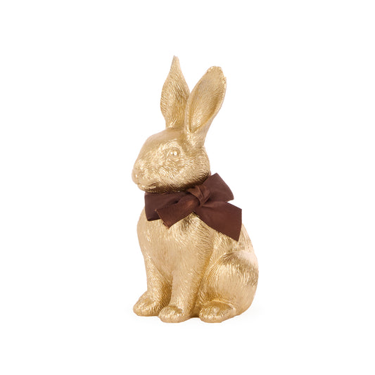 LUXE SITTING BUNNY WITH BOW