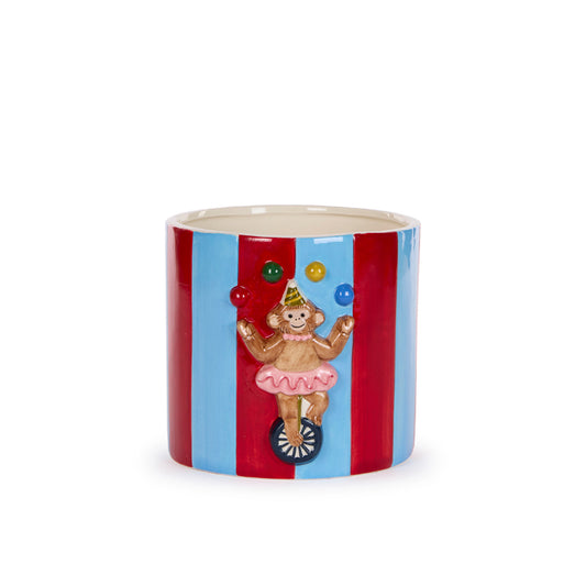FESTIVE JUGGLING MONKEY POT