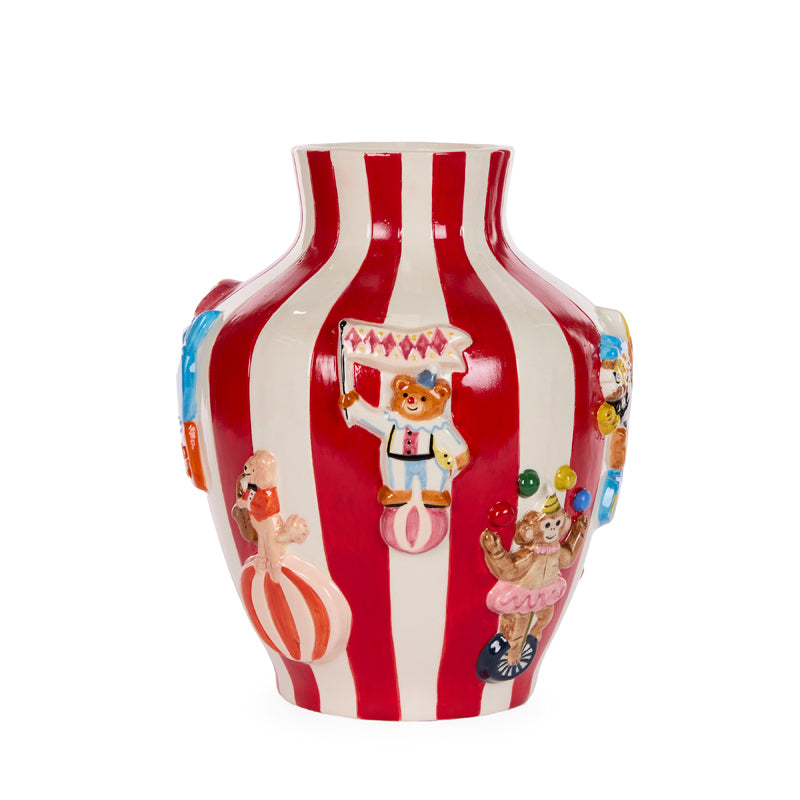 30 CM STRIPED CARNIVAL VASE