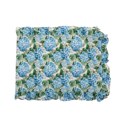 BLUE HYDRANGEA COTTON TABLE RUNNER