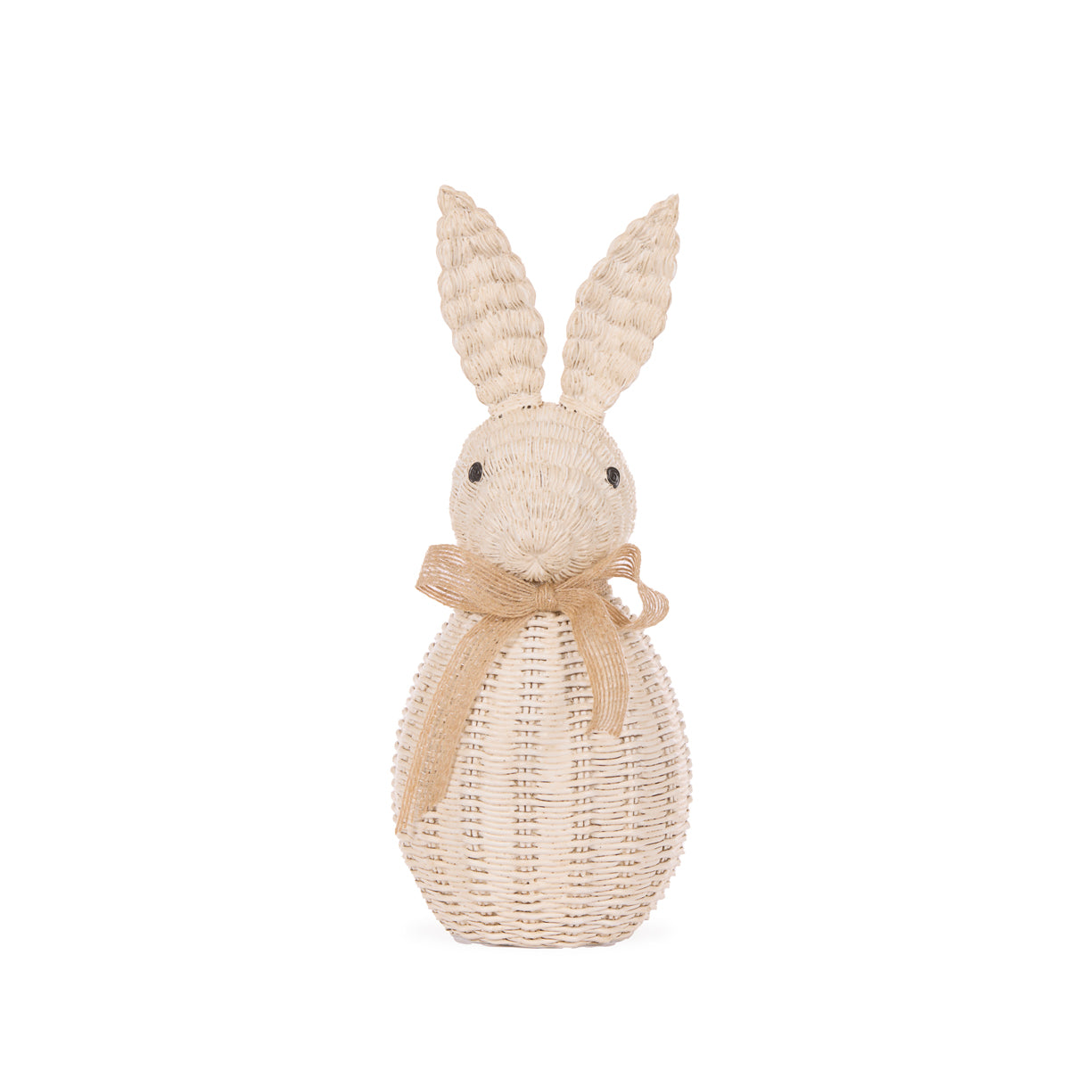 CREAM WOVEN RABBIT WITH BOW