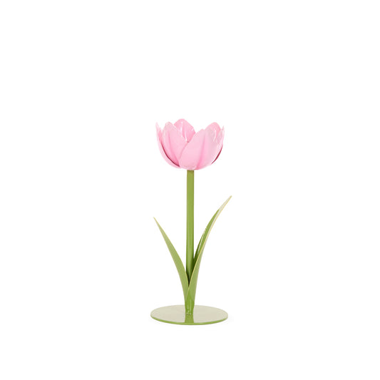 20 CM LIGHT PINK TULIP CANDLE HOLDER